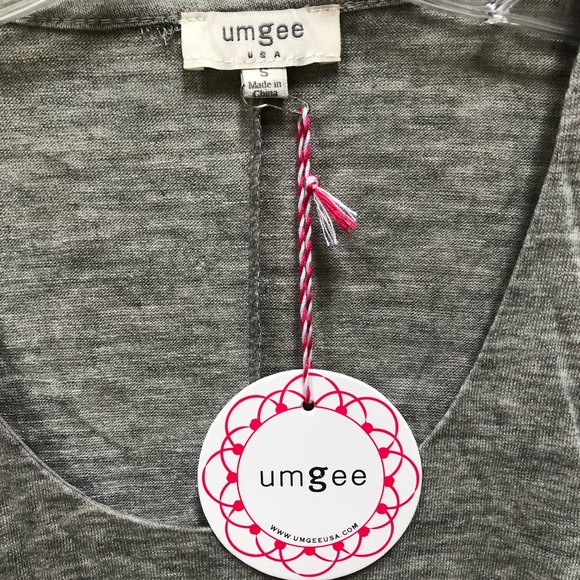 Umgee Layered Trapeze Swing Mini Dress Tunic Grey - Picture 4 of 8